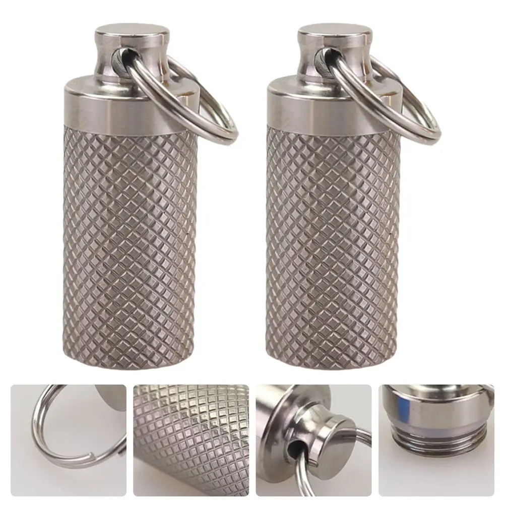 2pcs Portable Pill Bottle Metal Fob Tank For Travel Outdoor Emergency Medicine Storage Holder Mini Holder Case
2pcs Portable Pill Bottle Metal Fob Tank For Travel Outdoor Emergency Medicine Storage Holder Mini Holder Case
