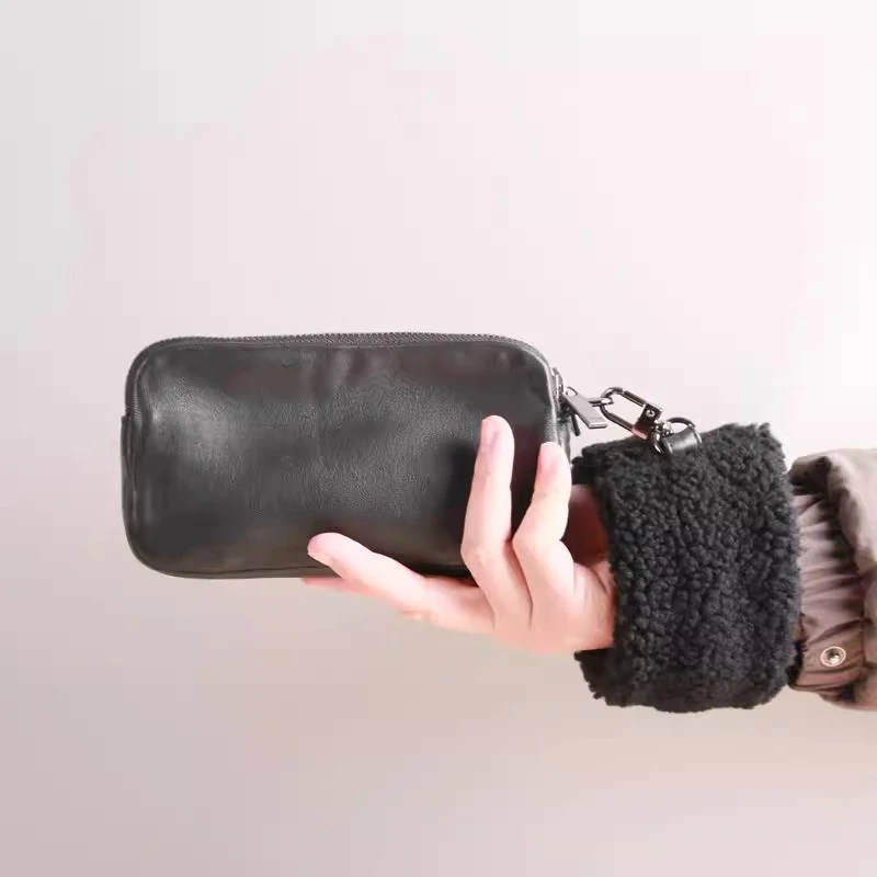 Clutch Bag Genuine Leather Luxury Warm Wrist Strap Cell Phone Pack Unisex Cowhide Long Wallet Travel Storage Mini Hand Bag
Clutch Bag Genuine Leather Luxury Warm Wrist Strap Cell Phone Pack Unisex Cowhide Long Wallet Travel Storage Mini Hand Bag