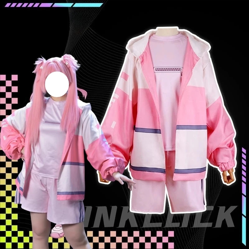 Anime Link Click Cosplay Xiaoxi Costume Pink Sports Clothes Everyday Casual Clothing Short Sleeve Pants Coat Full Set for Women
Anime Link Click Cosplay Xiaoxi Costume Pink Sports Clothes Everyday Casual Clothing Short Sleeve Pants Coat Full Set for Women
