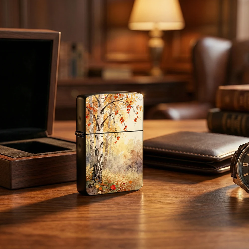 Autumn Birch Forest Lighter, Fall Berries Leaves Design Pocket Cigarette Case
Autumn Birch Forest Lighter, Fall Berries Leaves Design Pocket Cigarette Case