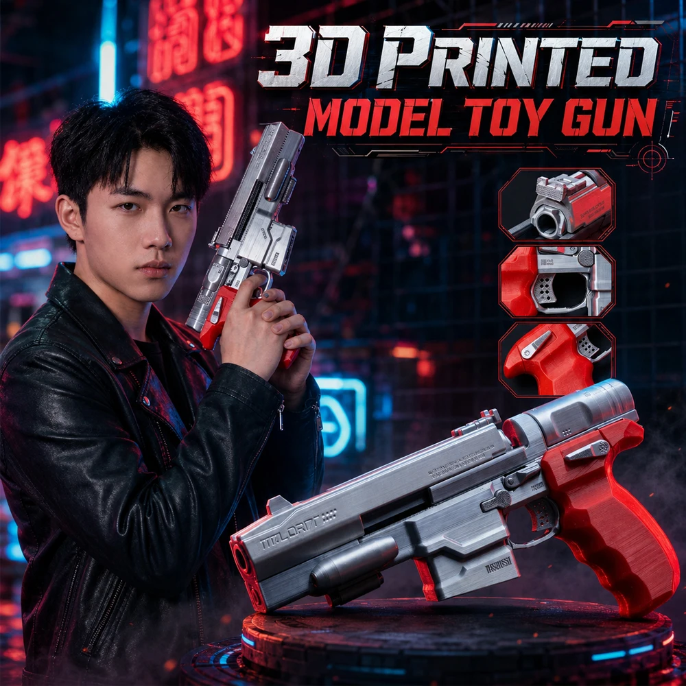 3D Printed Sci-Fi Pistol Model Toy, Detachable Assembly Gun Ornament Cosplay Prop for Display Collection
3D Printed Sci-Fi Pistol Model Toy, Detachable Assembly Gun Ornament Cosplay Prop for Display Collection