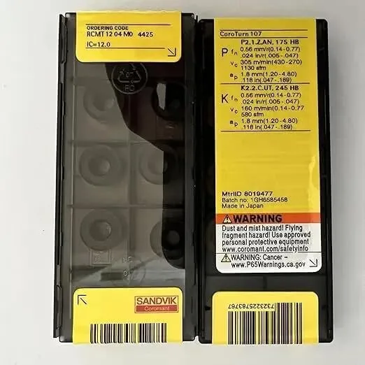 Оригинальное лезвие с ЧПУ из твердого сплава SANDVIK/RCMT1204MO 4425, 10 шт.
Оригинальное лезвие с ЧПУ из твердого сплава SANDVIK/RCMT1204MO 4425, 10 шт.