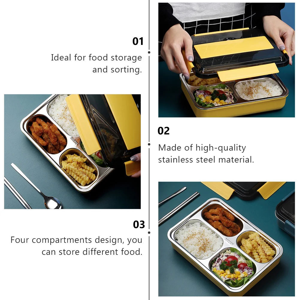 Stainless Steel Food Container Sealed Lid Portable Lunch Box For Office Workers Students Camping Travel
Stainless Steel Food Container Sealed Lid Portable Lunch Box For Office Workers Students Camping Travel