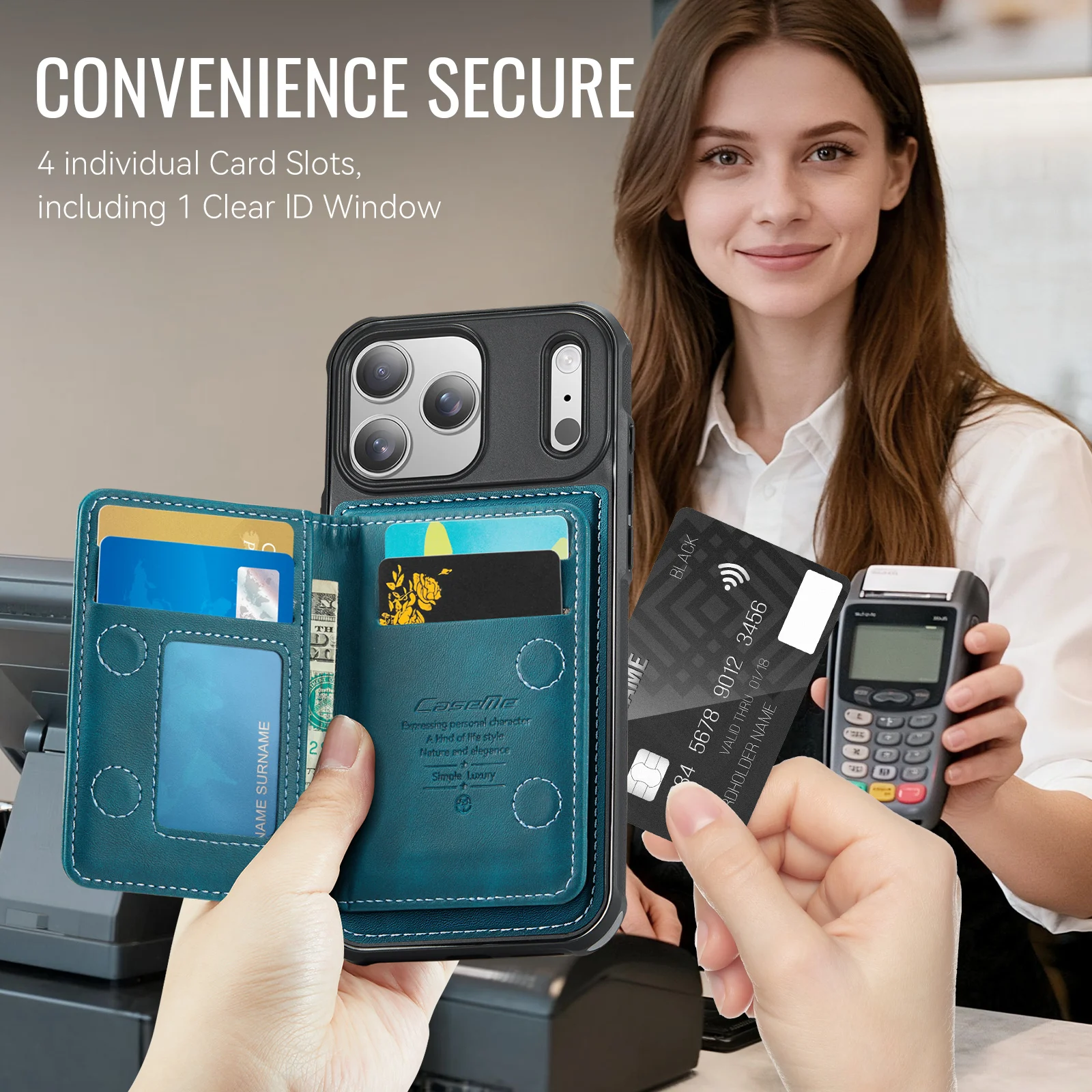 Caseme ME80 Magnetic Back Cover & C69 Removeable Wallet Case Card Slot Pocket Cover For iPhone 11 12 13 14 15 16Pro 17Promax/Air
Caseme ME80 Magnetic Back Cover & C69 Removeable Wallet Case Card Slot Pocket Cover For iPhone 11 12 13 14 15 16Pro 17Promax/Air