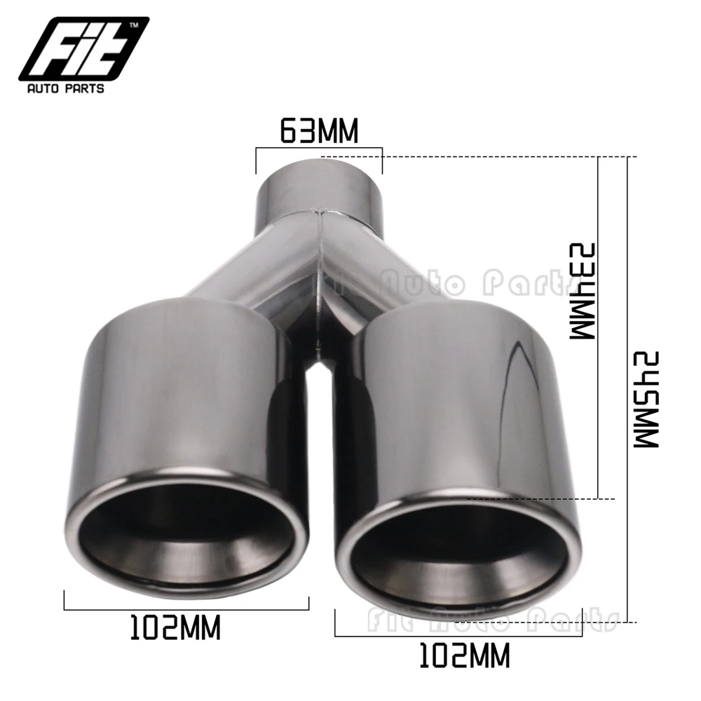 1 PCS Black Muffler tailpipe 2.5'' inlet 4 inch Outlet dual exhaust throat rolled end tip universal car
1 PCS Black Muffler tailpipe 2.5'' inlet 4 inch Outlet dual exhaust throat rolled end tip universal car
