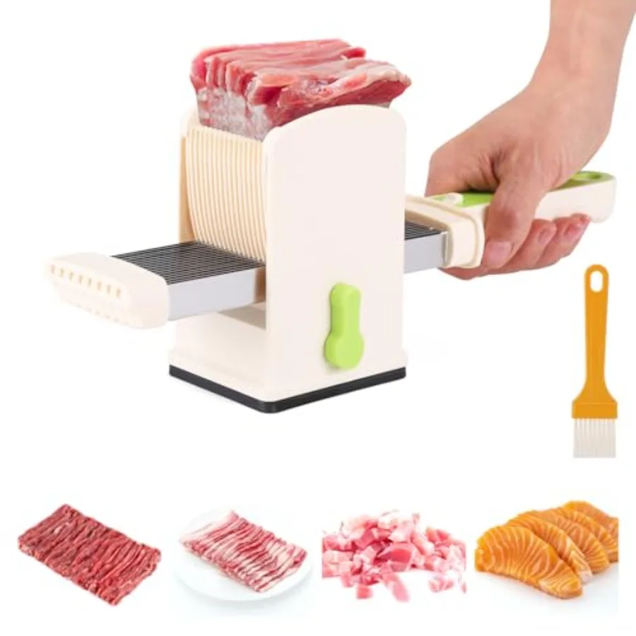Manual Fresh Meat Slicer with Stainless Steel Blade for Efficient Slicing and Shredding of Beef Pork and Lamb Compact and Porta
Manual Fresh Meat Slicer with Stainless Steel Blade for Efficient Slicing and Shredding of Beef Pork and Lamb Compact and Porta