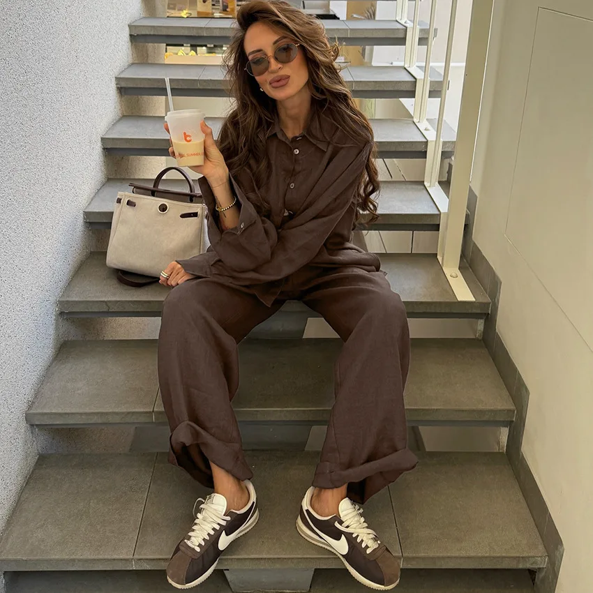 2026 Spring Summer New Arrival Women Elegant Office Fashion Casual Two Piece Set Long Sleeve Cardigan Top Straight Leg Pants Hot
2026 Spring Summer New Arrival Women Elegant Office Fashion Casual Two Piece Set Long Sleeve Cardigan Top Straight Leg Pants Hot