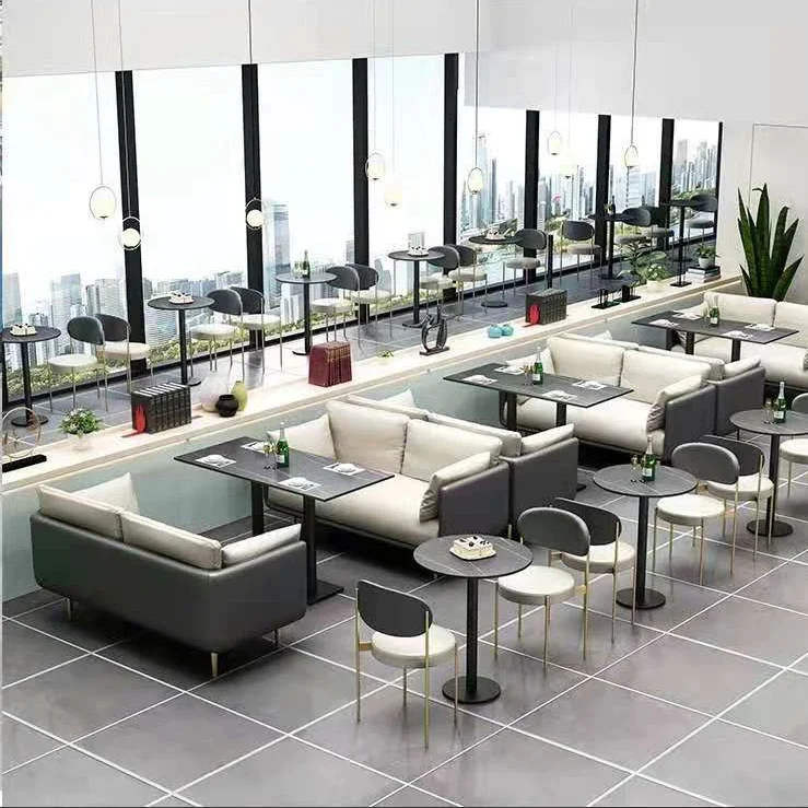 Modern western restaurant catering pub bar dessert tea shop commercial table and chair set cafe leather sofa booth dining chair
Modern western restaurant catering pub bar dessert tea shop commercial table and chair set cafe leather sofa booth dining chair
