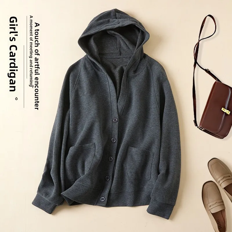 Women's Knitted Cotton Hoodie ort Jaet Loose Casual Long Sve Spring Autumn Color Large Size Open Cardigan Top
Women's Knitted Cotton Hoodie ort Jaet Loose Casual Long Sve Spring Autumn Color Large Size Open Cardigan Top