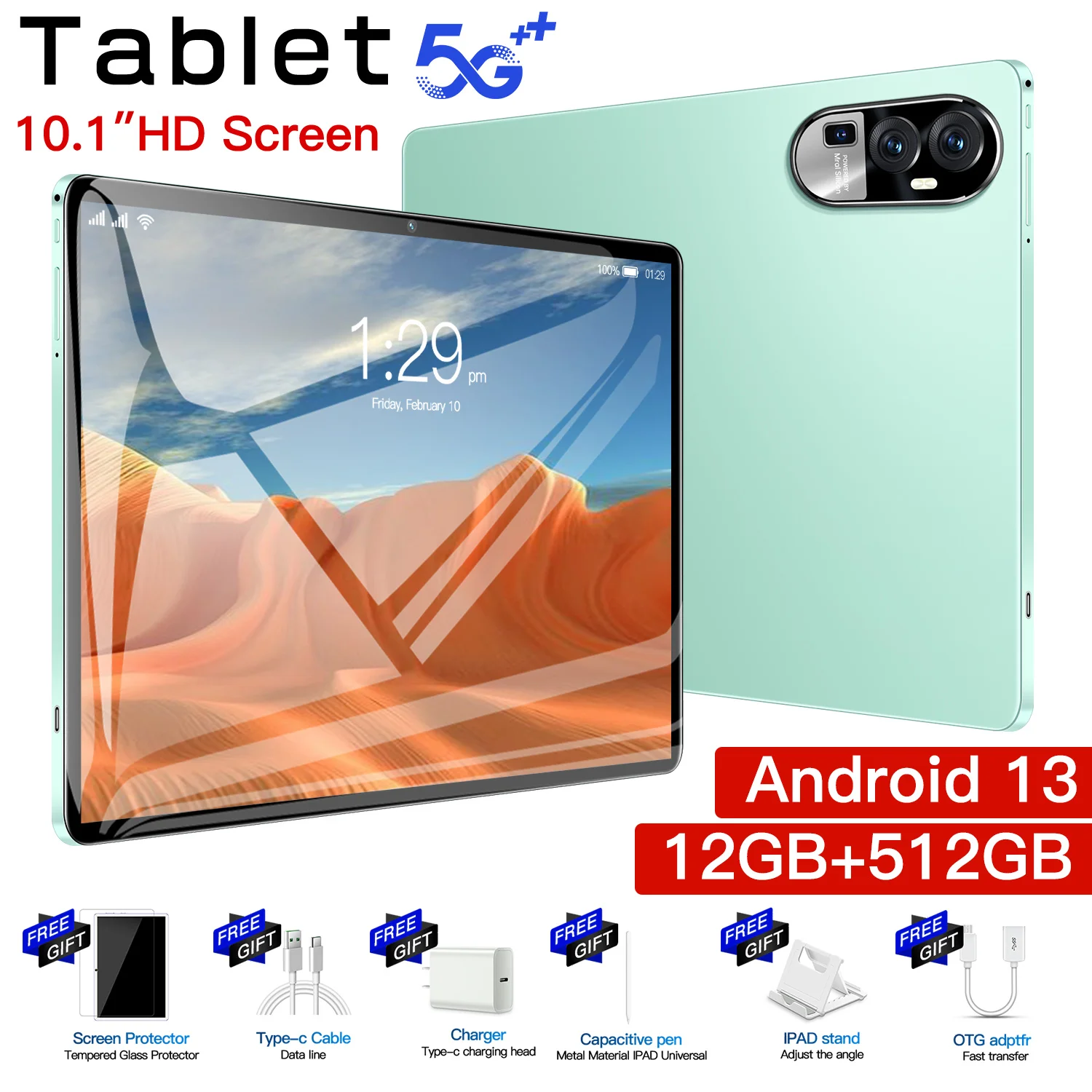 Tablet 5G Pad 15 Pro Global Version Android 13 16GB+1TB 10.1 Inch Dual SIM Card Bluetooth WIFI HD 4K Mi Full Screen Tablet PC
Tablet 5G Pad 15 Pro Global Version Android 13 16GB+1TB 10.1 Inch Dual SIM Card Bluetooth WIFI HD 4K Mi Full Screen Tablet PC