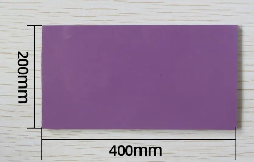 Graphics card insulation gasket 8.0W notebook soft silicone heat sink purple 200*400*0.3~10mm
Graphics card insulation gasket 8.0W notebook soft silicone heat sink purple 200*400*0.3~10mm