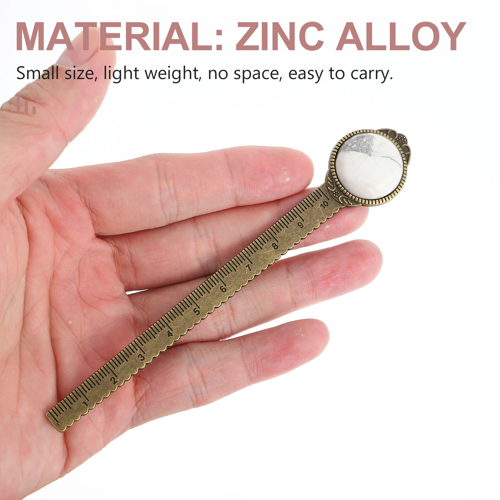 Semi-Precious Gemstone Bookmark Zinc Alloy Ruler Page Label For School Book Markers Vintage Reading Tool Students
Semi-Precious Gemstone Bookmark Zinc Alloy Ruler Page Label For School Book Markers Vintage Reading Tool Students