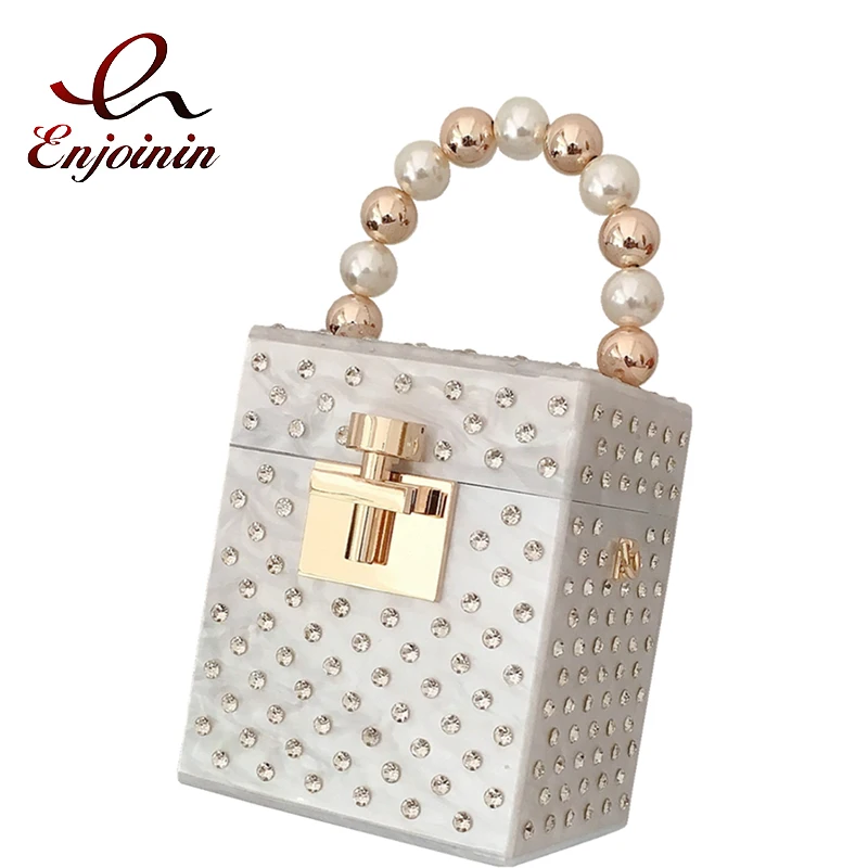 Acrylic Box Party Clutch Evening Bag for Women Golden Beaded Handle Purses and Handbags Designer Female Chain Shoulder Bag
Acrylic Box Party Clutch Evening Bag for Women Golden Beaded Handle Purses and Handbags Designer Female Chain Shoulder Bag