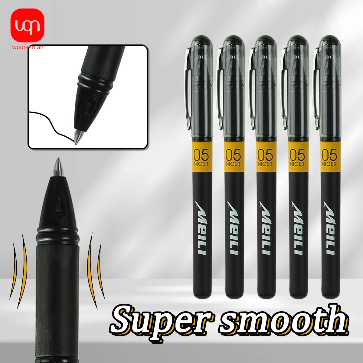 WQN 4/8/12PCS Classic Black Gel Pens, Large Capacity Black Ink, 0.5mm Tip, Business Signature Pen, School and Office Supplies
WQN 4/8/12PCS Classic Black Gel Pens, Large Capacity Black Ink, 0.5mm Tip, Business Signature Pen, School and Office Supplies