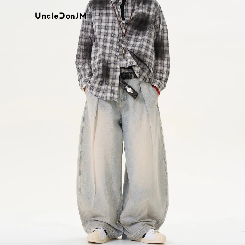 Double Pleated Straight Wide-leg Jeans Men Clothing Distressed Y2k Hombre Baggy Jeans
Double Pleated Straight Wide-leg Jeans Men Clothing Distressed Y2k Hombre Baggy Jeans
