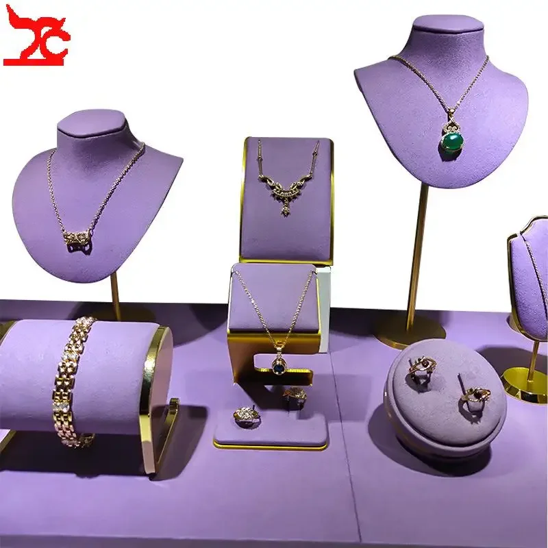 Purple Microfiber Display Props for Jewelry Exhibitor Set Rings Neckalce Pendant Display Stand Jewelry Showcase Counter Props
Purple Microfiber Display Props for Jewelry Exhibitor Set Rings Neckalce Pendant Display Stand Jewelry Showcase Counter Props
