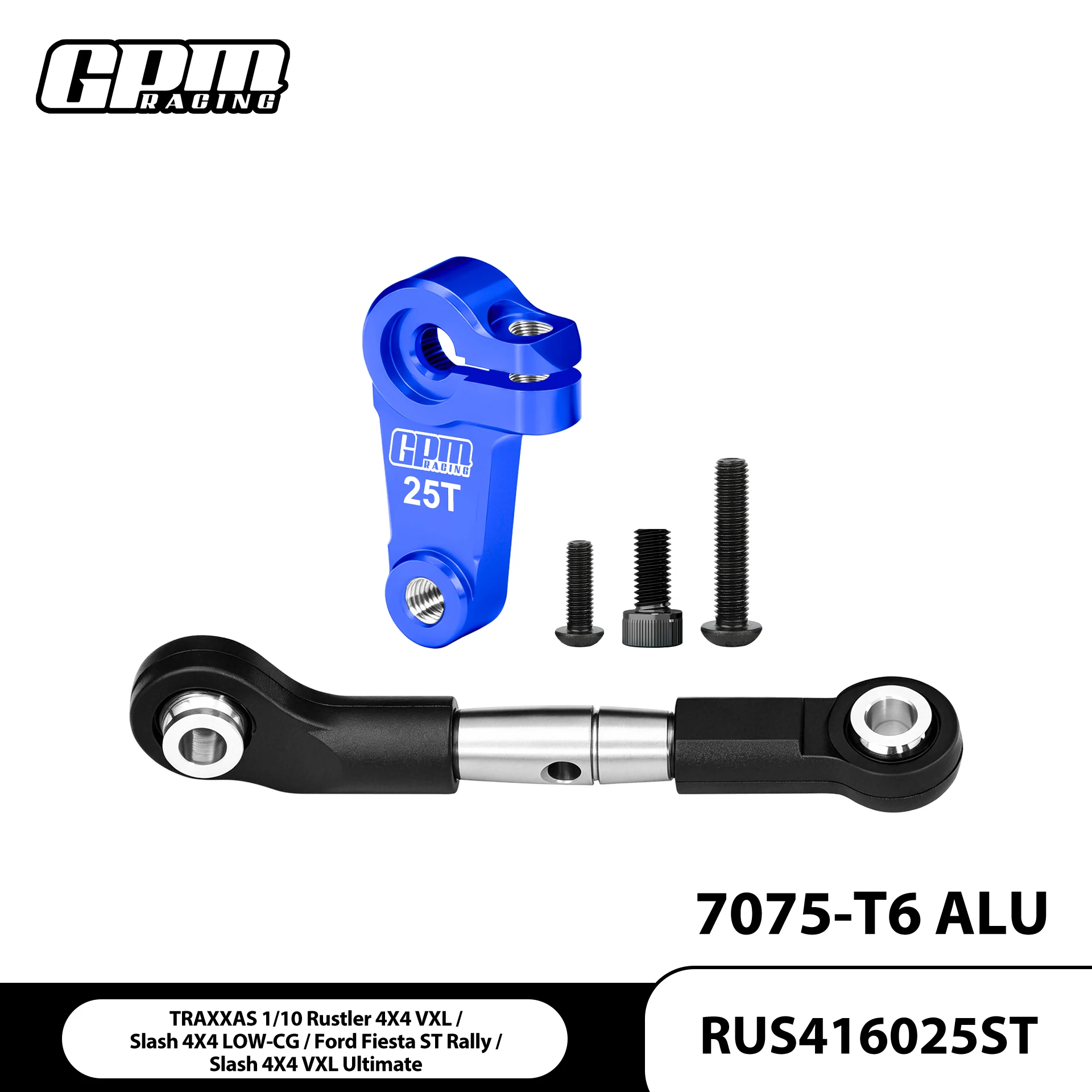 GPM Steering Linkage+25T Alloy Servo Horn TRAXXAS 1/10 Rustler Slash 4X4 LCG 68086-21
GPM Steering Linkage+25T Alloy Servo Horn TRAXXAS 1/10 Rustler Slash 4X4 LCG 68086-21