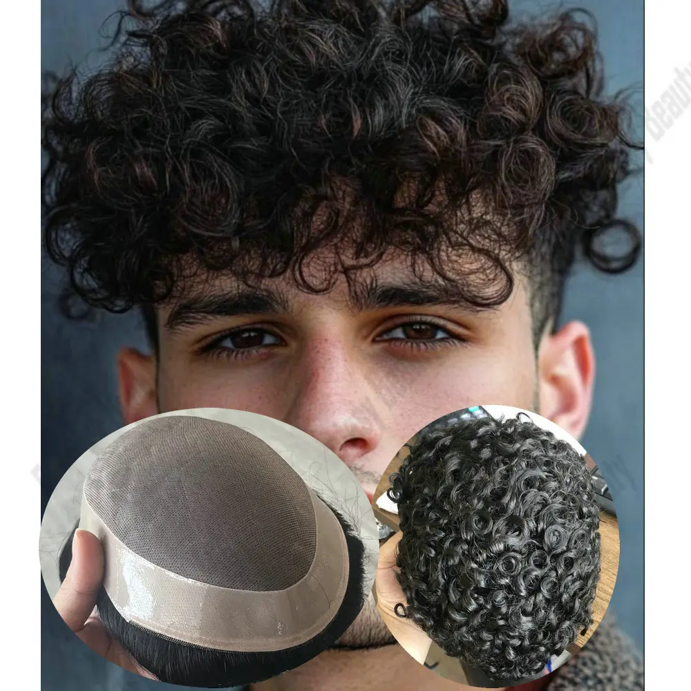 18mm/20mm/15mm Curly European Human Hair Toupee for Men Durable Fine Mono NPU Male Hair Replacement System Capillary Prosthesis
18mm/20mm/15mm Curly European Human Hair Toupee for Men Durable Fine Mono NPU Male Hair Replacement System Capillary Prosthesis