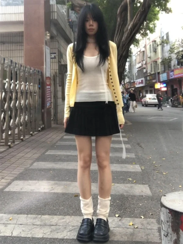 Korean Style Women's Knitted Open Cardigan Long Sleeve round Neck Slim Fit Base Shirt Sun Protection Multi Button Spring Autumn
Korean Style Women's Knitted Open Cardigan Long Sleeve round Neck Slim Fit Base Shirt Sun Protection Multi Button Spring Autumn