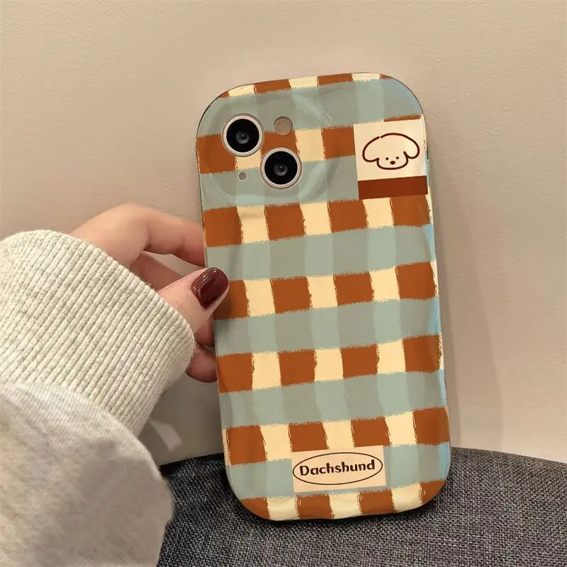 Phone Case For iPhone 16 15 14 13 12 11 8 7 XR XS X Mini Pro Max Plus New Korean INS Cute Puppy Grid Pattern Protective Cover
Phone Case For iPhone 16 15 14 13 12 11 8 7 XR XS X Mini Pro Max Plus New Korean INS Cute Puppy Grid Pattern Protective Cover