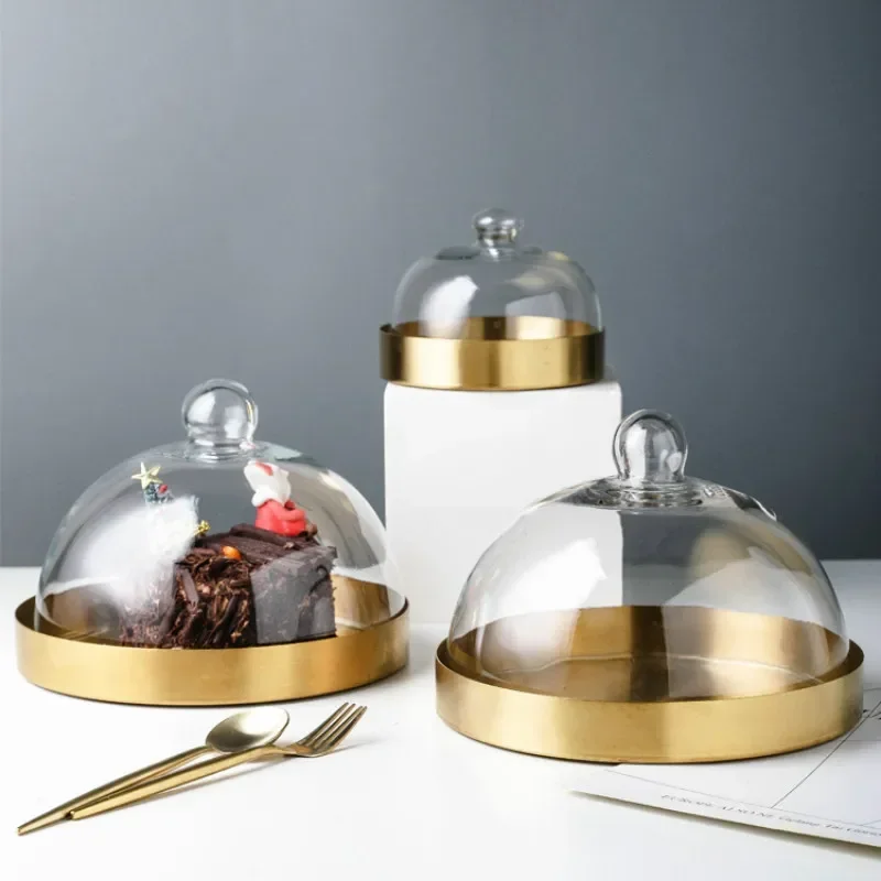 Golden Metal Round Cake Pan with Glass Lid Dust-proof Bread Dessert Tray European Style Household Cake Decoration Tools
Golden Metal Round Cake Pan with Glass Lid Dust-proof Bread Dessert Tray European Style Household Cake Decoration Tools