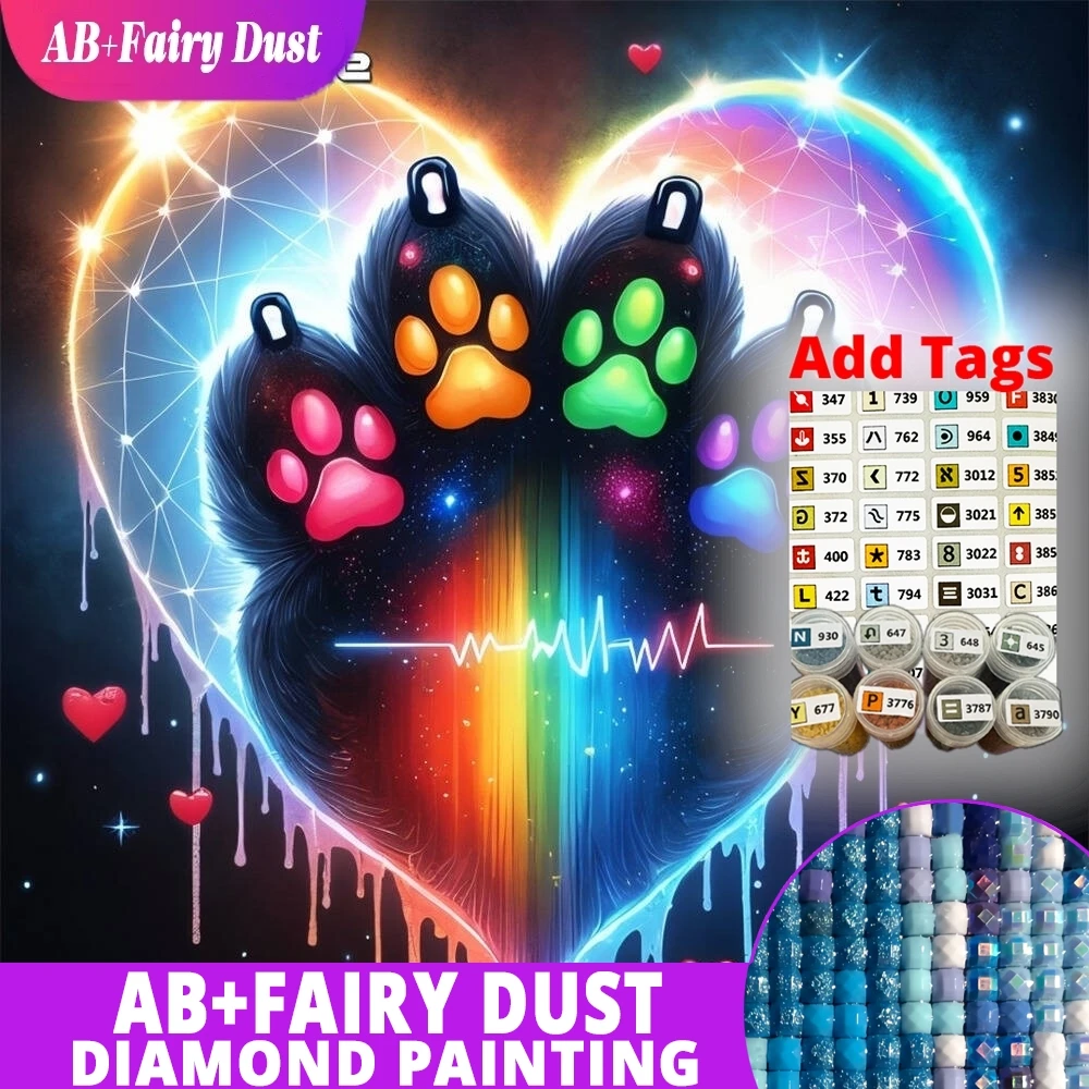 AB сказочная пыль, Новое поступление, Алмазная мозаика, следы собаки, подходит для начинающих, рисунок сердца, коготь, сделай сам, уникальный подарок
AB сказочная пыль, Новое поступление, Алмазная мозаика, следы собаки, подходит для начинающих, рисунок сердца, коготь, сделай сам, уникальный подарок