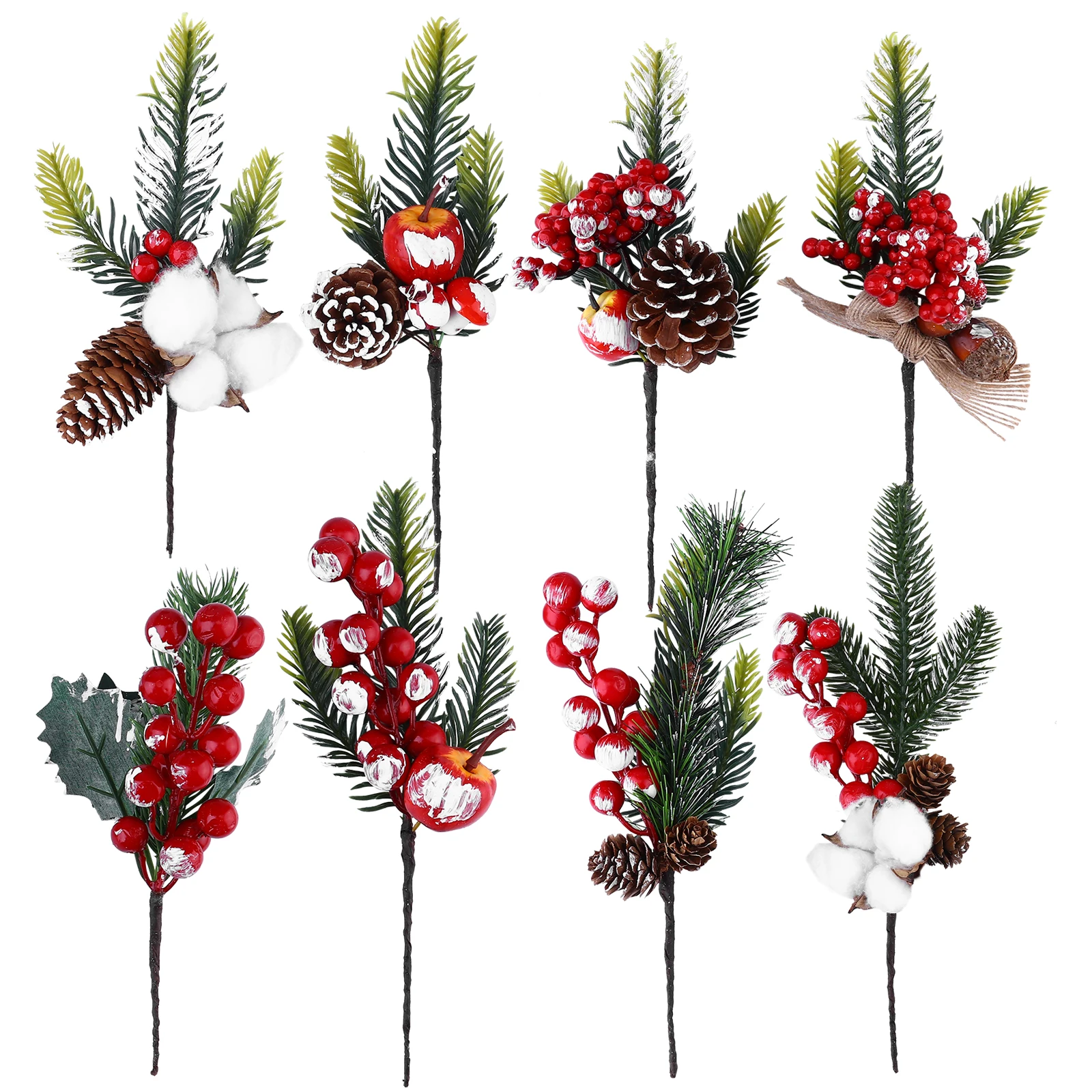 8Pcs Fake Red Berry Branch Bunches Lifelike Plastic Simulation Berry Branches Christmas Wedding Home Party Photo Props
8Pcs Fake Red Berry Branch Bunches Lifelike Plastic Simulation Berry Branches Christmas Wedding Home Party Photo Props