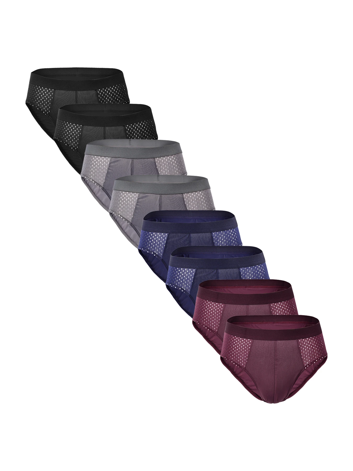 New 8Pcs Men Ice Silk Briefs Sexy Underwear Mesh Breathable Elastic Triangle Panties Fashion Shorts Boxer Sports Male Underpants
New 8Pcs Men Ice Silk Briefs Sexy Underwear Mesh Breathable Elastic Triangle Panties Fashion Shorts Boxer Sports Male Underpants