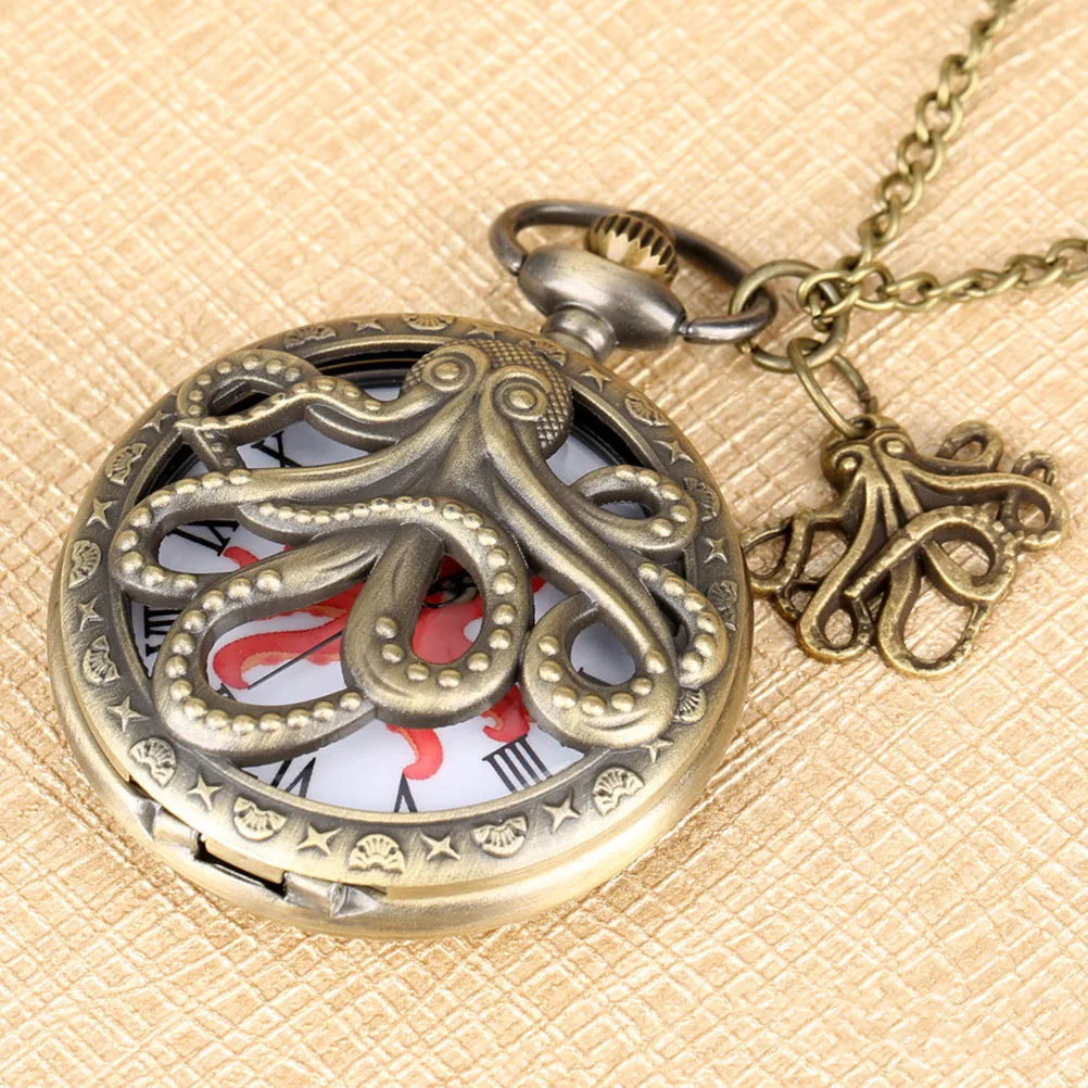 Metal Octopus Vintage Chain Mechanical Vintage Pocket Watch Pendant Pocket Watch Decorative Timepiece for Men Retro Style
Metal Octopus Vintage Chain Mechanical Vintage Pocket Watch Pendant Pocket Watch Decorative Timepiece for Men Retro Style