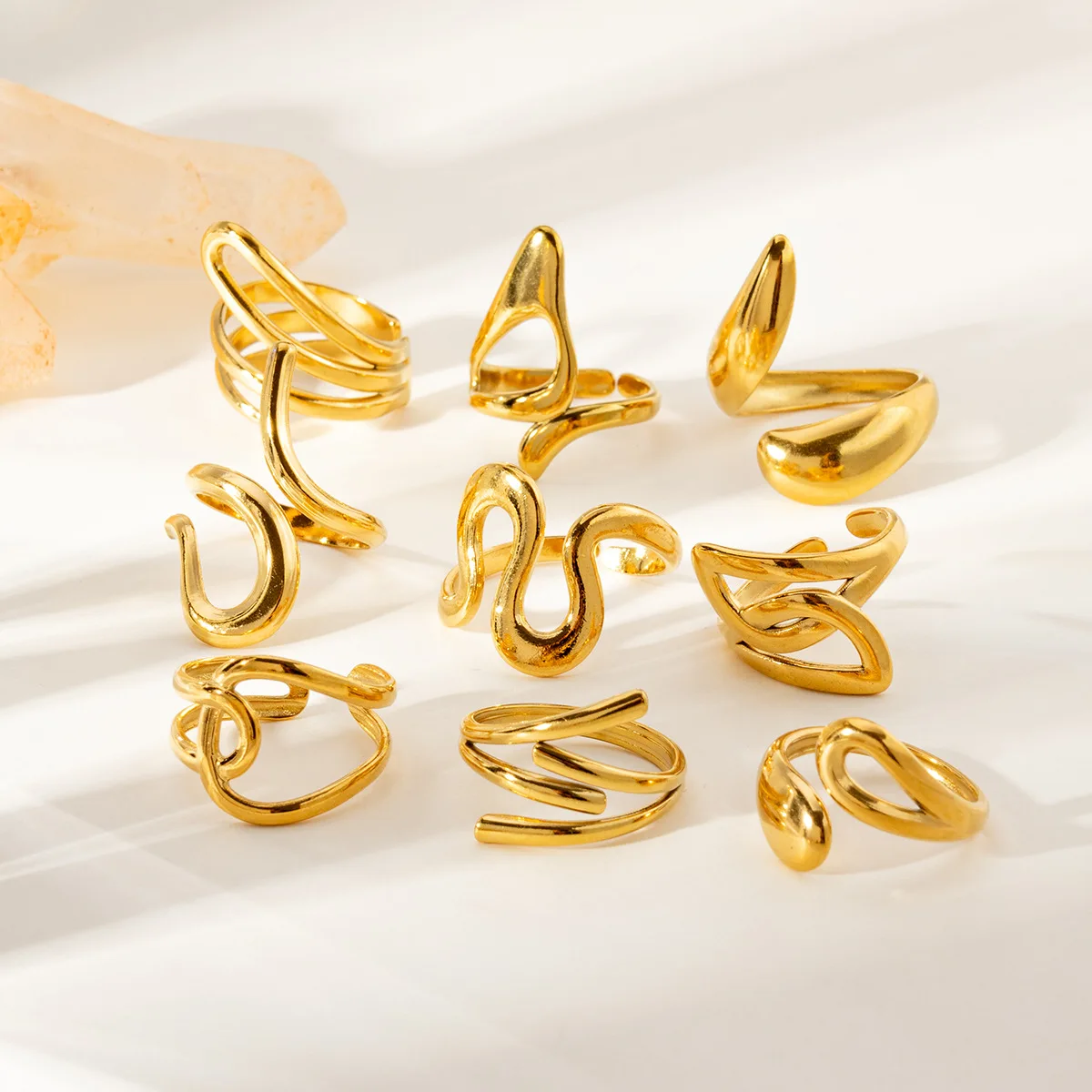 1PC stainless steel ring, women's men's accessories adjustable thick geometric irregular ring metal smooth polished ring
1PC stainless steel ring, women's men's accessories adjustable thick geometric irregular ring metal smooth polished ring