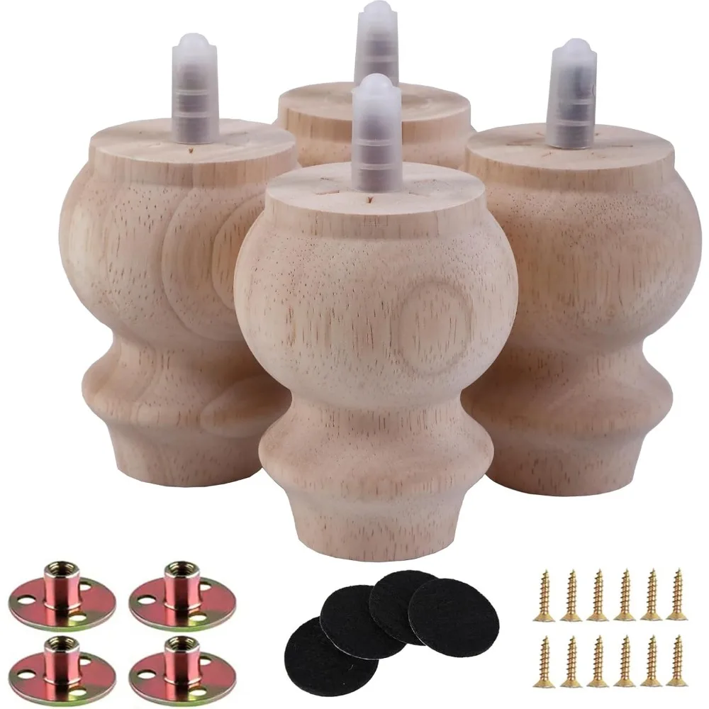 3 Inch Wooden Unfinished Bun Feet for Dresser Legs Couch Sofa Cabinet Ottoman DIY Replacement Wood Furniture Legs Set of 4 M8 Bo
3 Inch Wooden Unfinished Bun Feet for Dresser Legs Couch Sofa Cabinet Ottoman DIY Replacement Wood Furniture Legs Set of 4 M8 Bo