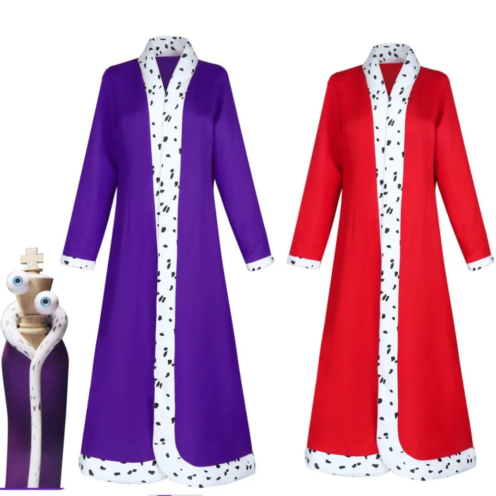 The Amazing Digital Circus Kinger Cosplay Costume Purple Red Long Robe Unisex Fantasy Cloak Halloween Carnival Party Outfit
The Amazing Digital Circus Kinger Cosplay Costume Purple Red Long Robe Unisex Fantasy Cloak Halloween Carnival Party Outfit