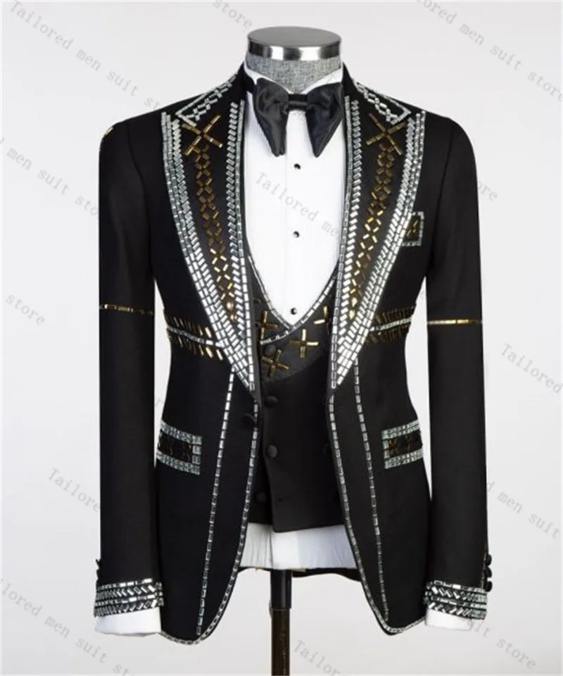 Crystals Men Suit Set 3 Pieces Blazer+Vest+Pant Formal Work Office Male Jacket Prom Cotton Coat Trousers Groom Wedding Tuxedos
Crystals Men Suit Set 3 Pieces Blazer+Vest+Pant Formal Work Office Male Jacket Prom Cotton Coat Trousers Groom Wedding Tuxedos