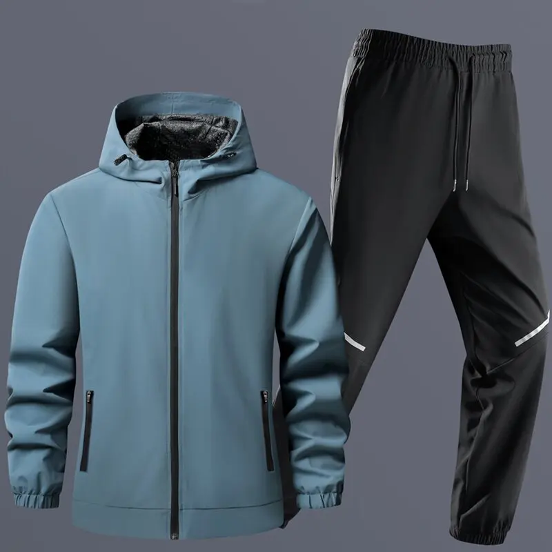 Весенне-осенний модный тренд: Водонепроницаемый костюм для велоспорта и бега, мужской повседневный свободный спортивный комплект высокого качества, большие размеры, комплект из двух предметов
Весенне-осенний модный тренд: Водонепроницаемый костюм для велоспорта и бега, мужской повседневный свободный спортивный комплект высокого качества, большие размеры, комплект из двух предметов