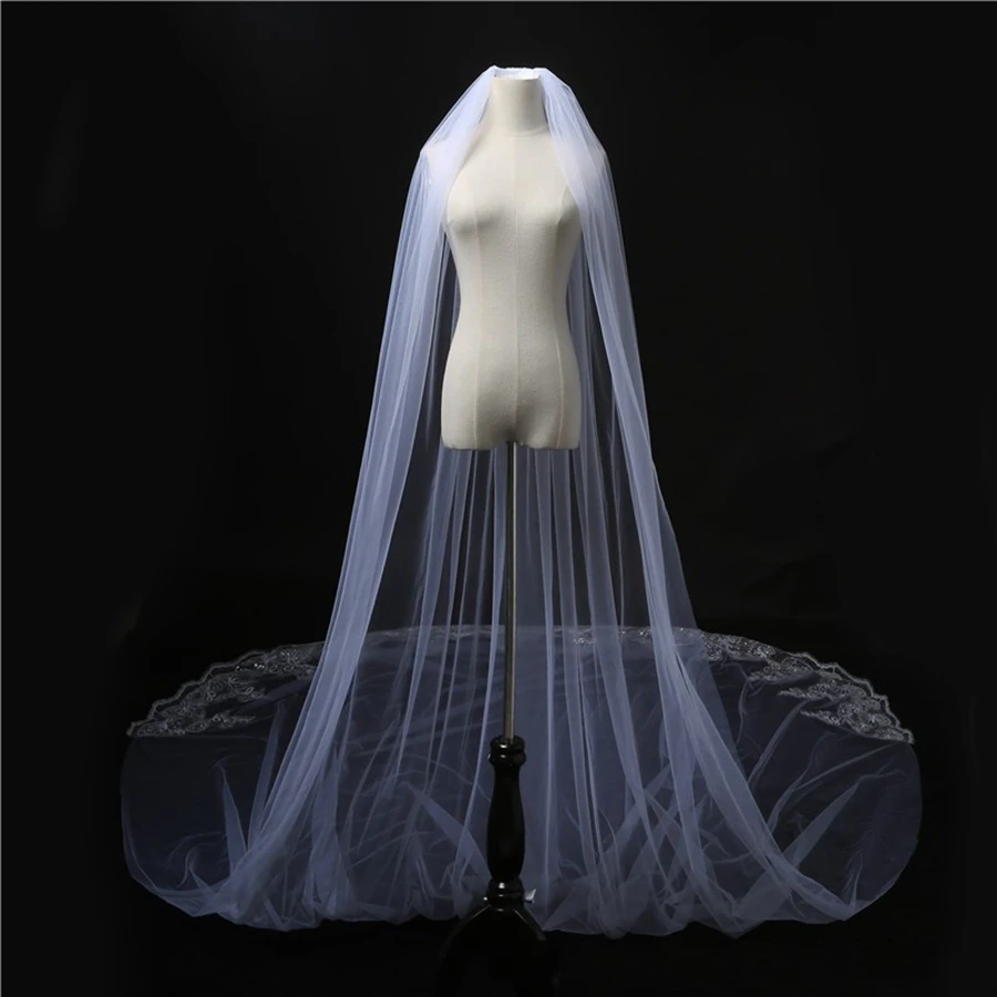In Stock White Ivory Cathedral Wedding veils Bride voile de mariée Bridal veils for women wedding accessories Mariage
In Stock White Ivory Cathedral Wedding veils Bride voile de mariée Bridal veils for women wedding accessories Mariage
