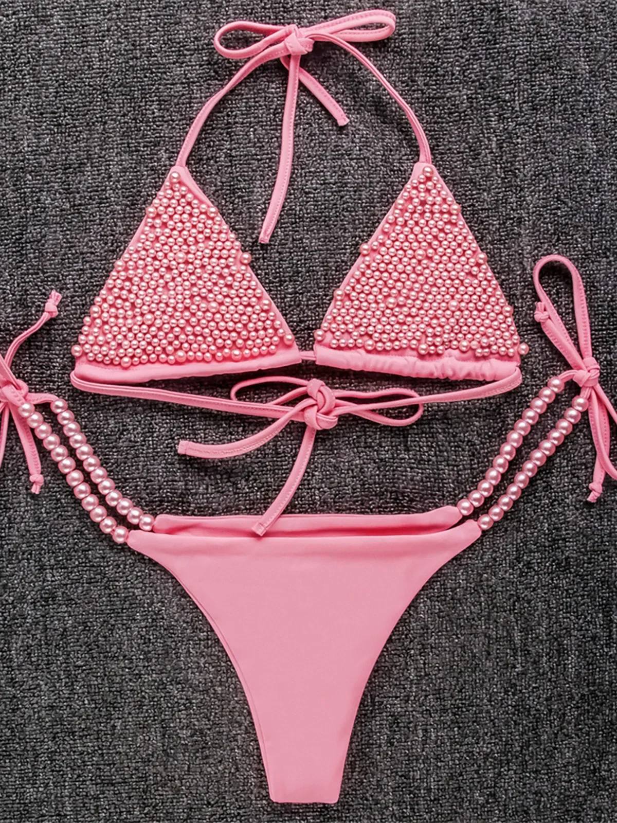 2025 Sexy Luxury Pearls Halter Mini Bikini Female Swimsuit Women Swimwear Two-pieces Bikini set Bather Bathing Suit Swim K4676
2025 Sexy Luxury Pearls Halter Mini Bikini Female Swimsuit Women Swimwear Two-pieces Bikini set Bather Bathing Suit Swim K4676