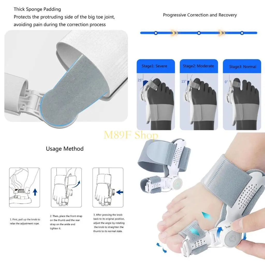 M89F Ergonomic Toe Separator brace For Bunions Support Aluminum Reinforced stabilizers
M89F Ergonomic Toe Separator brace For Bunions Support Aluminum Reinforced stabilizers