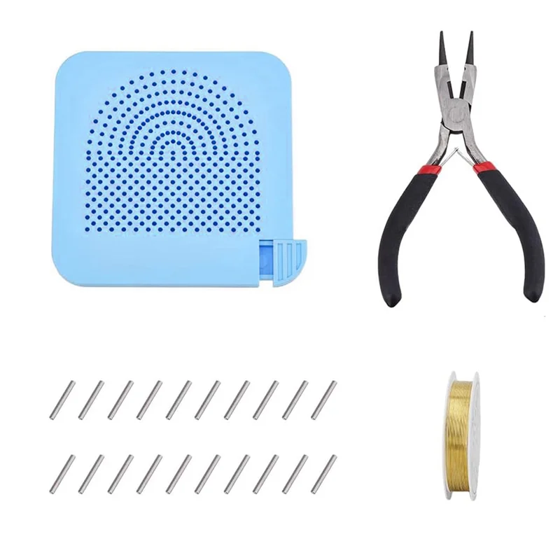 НОВЫЙ комплект ювелирных изделий для формирования проволоки, пластиковая пластина с палочками из сплава, стальные кусачки и медная проволока для изготовления бисера ювелирных изделий
НОВЫЙ комплект ювелирных изделий для формирования проволоки, пластиковая пластина с палочками из сплава, стальные кусачки и медная проволока для изготовления бисера ювелирных изделий