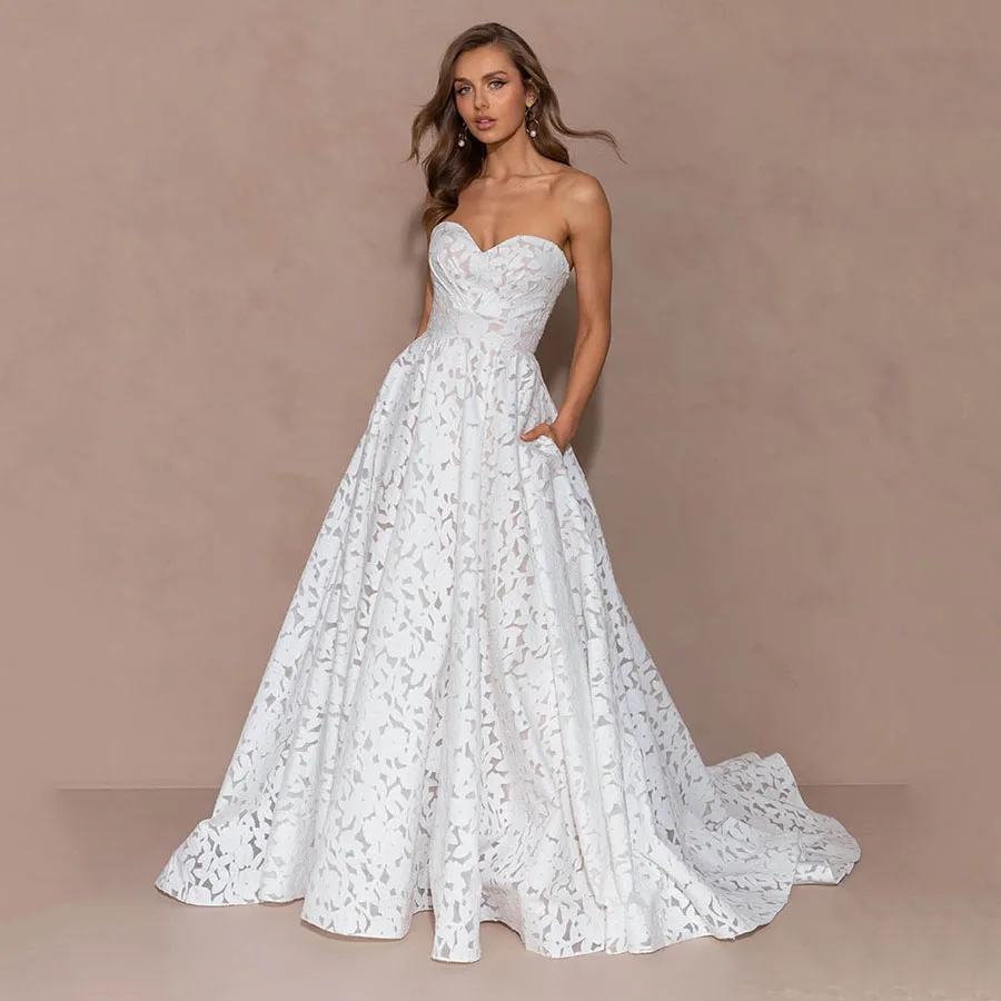 Customized Charming A-line Backless Wedding Gown Sleeveless Sexy Sweetheart Neck Lace Illusion Bride Dresses Свадебное платье
Customized Charming A-line Backless Wedding Gown Sleeveless Sexy Sweetheart Neck Lace Illusion Bride Dresses Свадебное платье