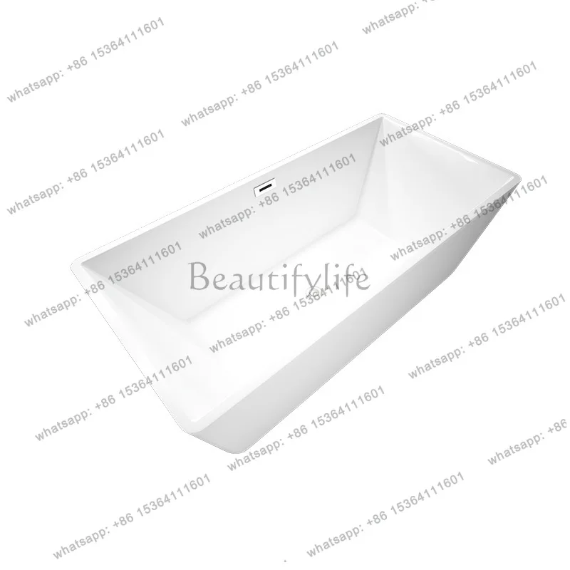 Household couple double rectangular acrylic independent bathtub QT-066
Household couple double rectangular acrylic independent bathtub QT-066