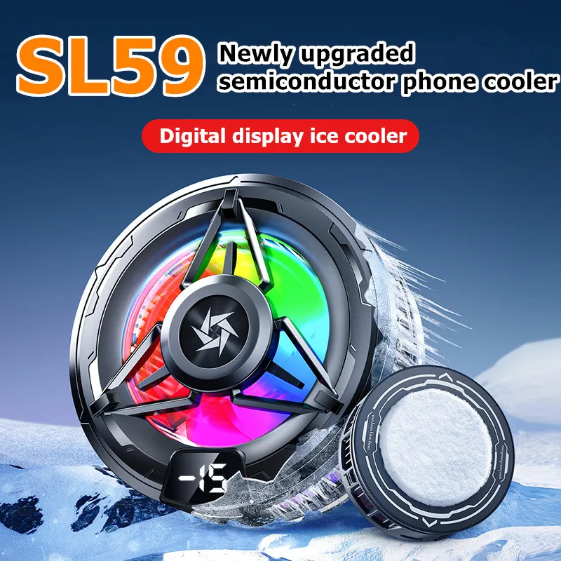 SL59 Mobile Phone Magnetic Semiconductor Cooler with Digital Display Ice Freeze Radiator Magnetic/ Back-clip for IPhone Android
SL59 Mobile Phone Magnetic Semiconductor Cooler with Digital Display Ice Freeze Radiator Magnetic/ Back-clip for IPhone Android