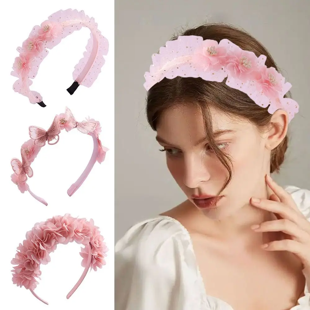 Handmade Butterfly Flower Headbands Cute Fashion Pearl Wedding Crown Pink Princess Dance Party Headwear Hoop Girls Women Lady
Handmade Butterfly Flower Headbands Cute Fashion Pearl Wedding Crown Pink Princess Dance Party Headwear Hoop Girls Women Lady