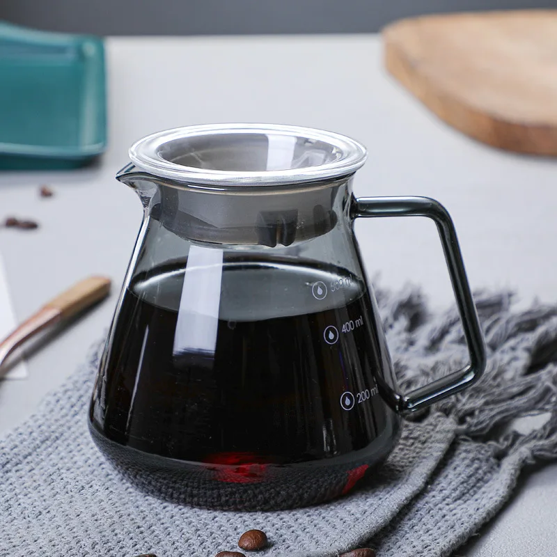 SHXING Smoke Grey Caramel Dropper 400ml 650ml Colored Glass Coffee Pot Coffee Sharing Pot Hand Flushed Coffee Pot Heat Resistant
SHXING Smoke Grey Caramel Dropper 400ml 650ml Colored Glass Coffee Pot Coffee Sharing Pot Hand Flushed Coffee Pot Heat Resistant