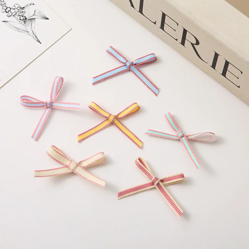 100Pcs/Lot Small Colorful Ribbon Striped Bowknots Sets DIY Crafts For Scrapbooking Hair Clips Material Clothing Shoe Decoration
100Pcs/Lot Small Colorful Ribbon Striped Bowknots Sets DIY Crafts For Scrapbooking Hair Clips Material Clothing Shoe Decoration