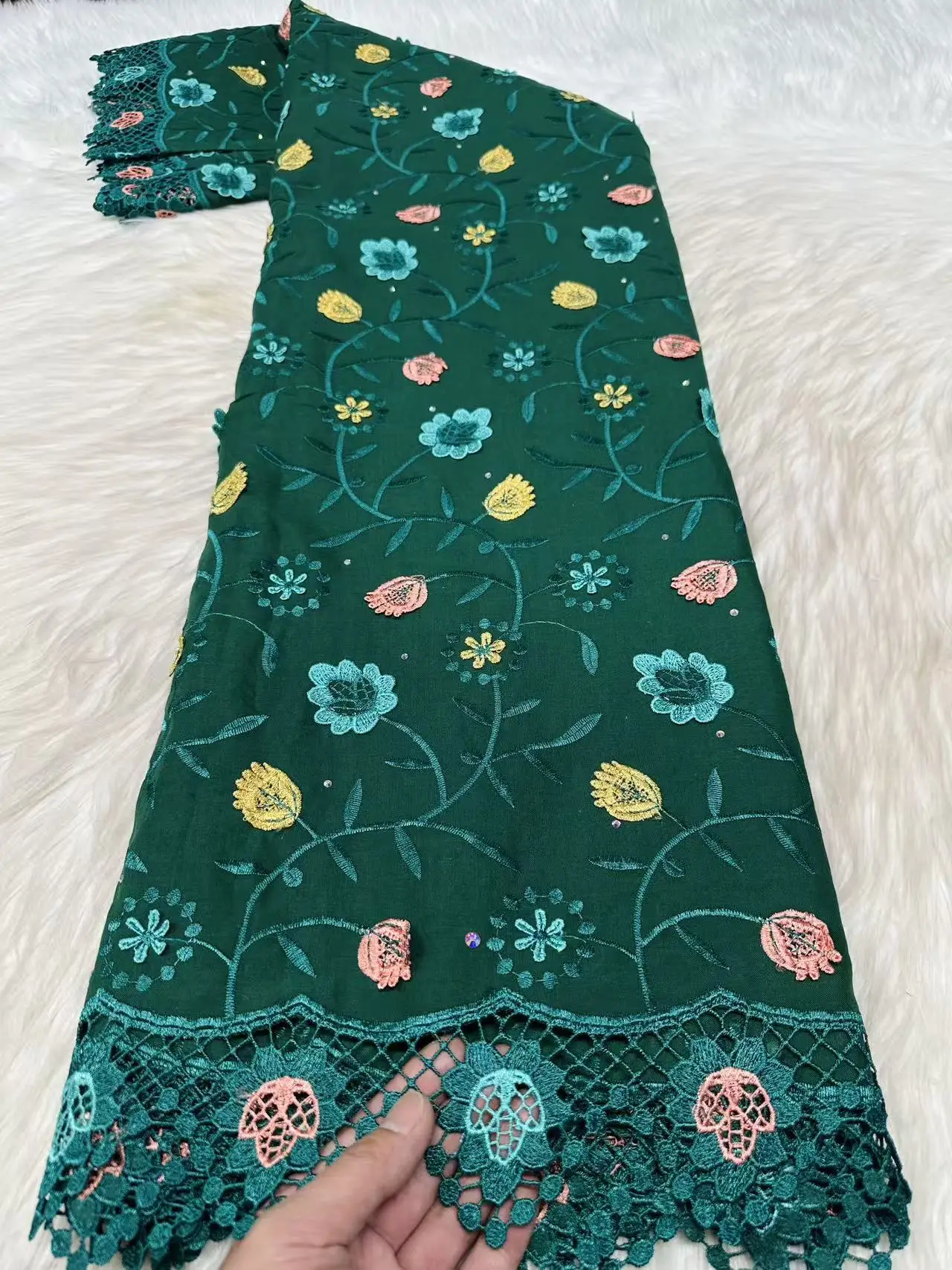 Wholesale Cotton African Lace Fabric 2026 High Quality Swiss Voile Lace Fabric Nigerian Dry Lace Fabric With Stone WeddingM560-1
Wholesale Cotton African Lace Fabric 2026 High Quality Swiss Voile Lace Fabric Nigerian Dry Lace Fabric With Stone WeddingM560-1