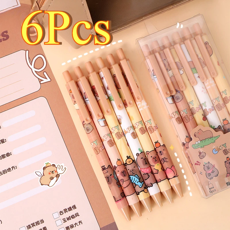 6 шт./кор. нейтральная ручка Capibala Capybara Press, ручка с черными чернилами, студенческие офисные быстросохнущие милые канцелярские принадлежности
6 шт./кор. нейтральная ручка Capibala Capybara Press, ручка с черными чернилами, студенческие офисные быстросохнущие милые канцелярские принадлежности