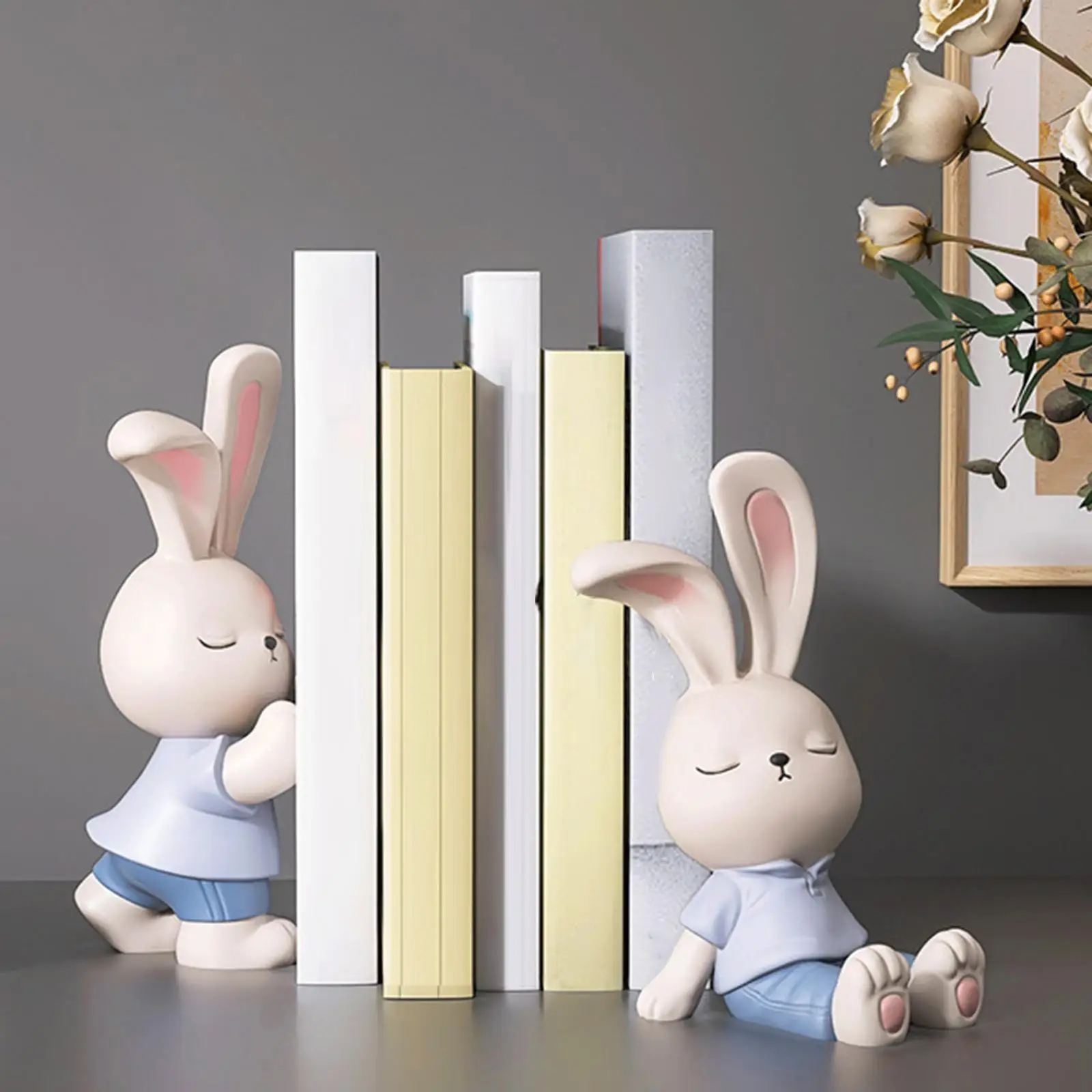 Милые кролики, книжные концы, полимерные подставки для книг, фигурка, новинка, противоскользящий орнамент, декоративный держатель для книг для гостиной, книжный шкаф
Милые кролики, книжные концы, полимерные подставки для книг, фигурка, новинка, противоскользящий орнамент, декоративный держатель для книг для гостиной, книжный шкаф