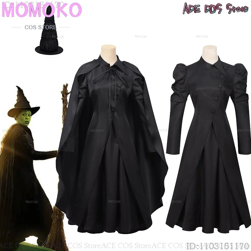 Wicked Elphaba Cosplay Witches Costumes Clothes Movie Party Cloak Role-playing Suit Black Cape Dress Ball Gown Robe Hat
Wicked Elphaba Cosplay Witches Costumes Clothes Movie Party Cloak Role-playing Suit Black Cape Dress Ball Gown Robe Hat