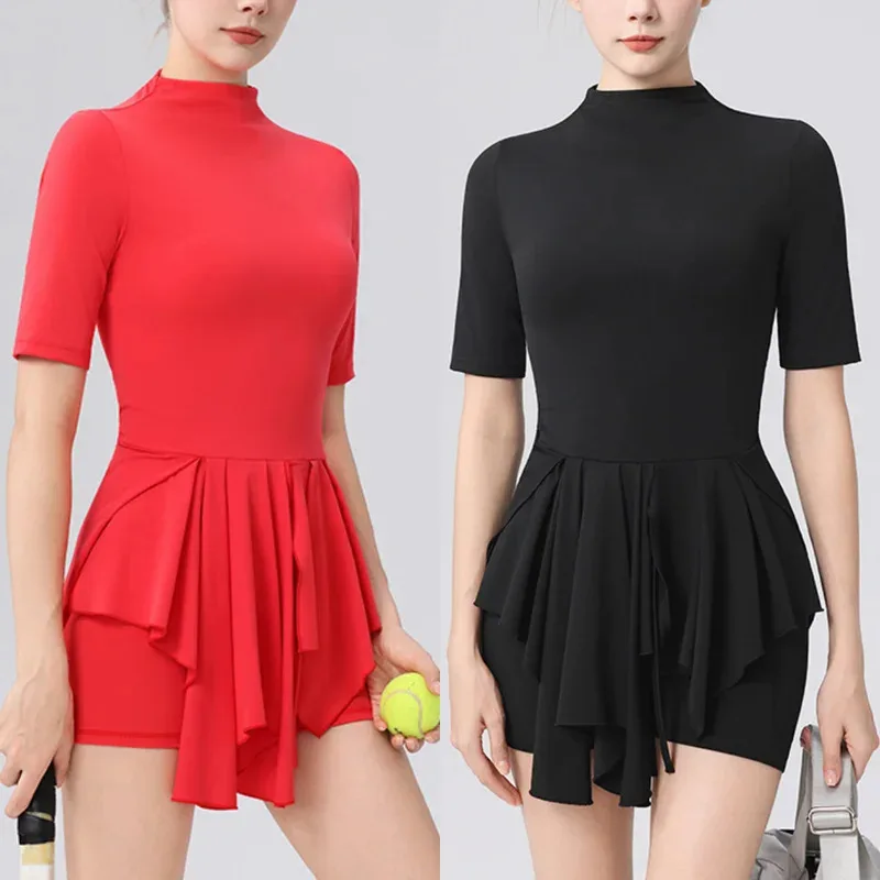 Women's Tennis Dress Crew Neck Half Sleeve Golf Dress Casual Breathable Yoga Set Quick Dry Badminton Dress
Women's Tennis Dress Crew Neck Half Sleeve Golf Dress Casual Breathable Yoga Set Quick Dry Badminton Dress