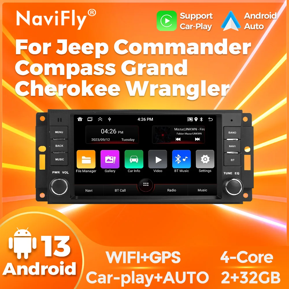 Автомобильный мультимедийный плеер NaviFly для JEEP Grand Cherokee Liberty Wrangler Chrysler 2002-2006, 7-дюймовый двухручный Android, авторадио
Автомобильный мультимедийный плеер NaviFly для JEEP Grand Cherokee Liberty Wrangler Chrysler 2002-2006, 7-дюймовый двухручный Android, авторадио